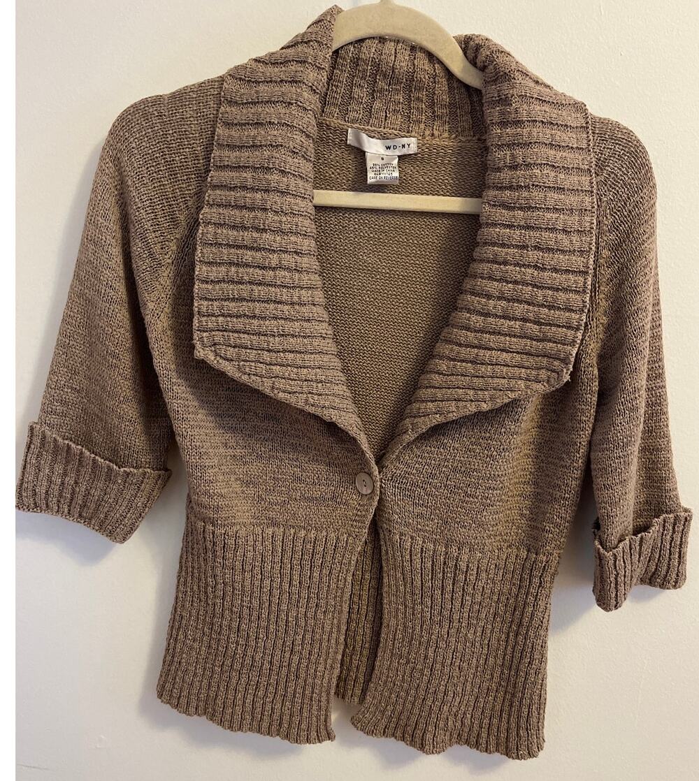 Taupe WDNY cardigan - 8